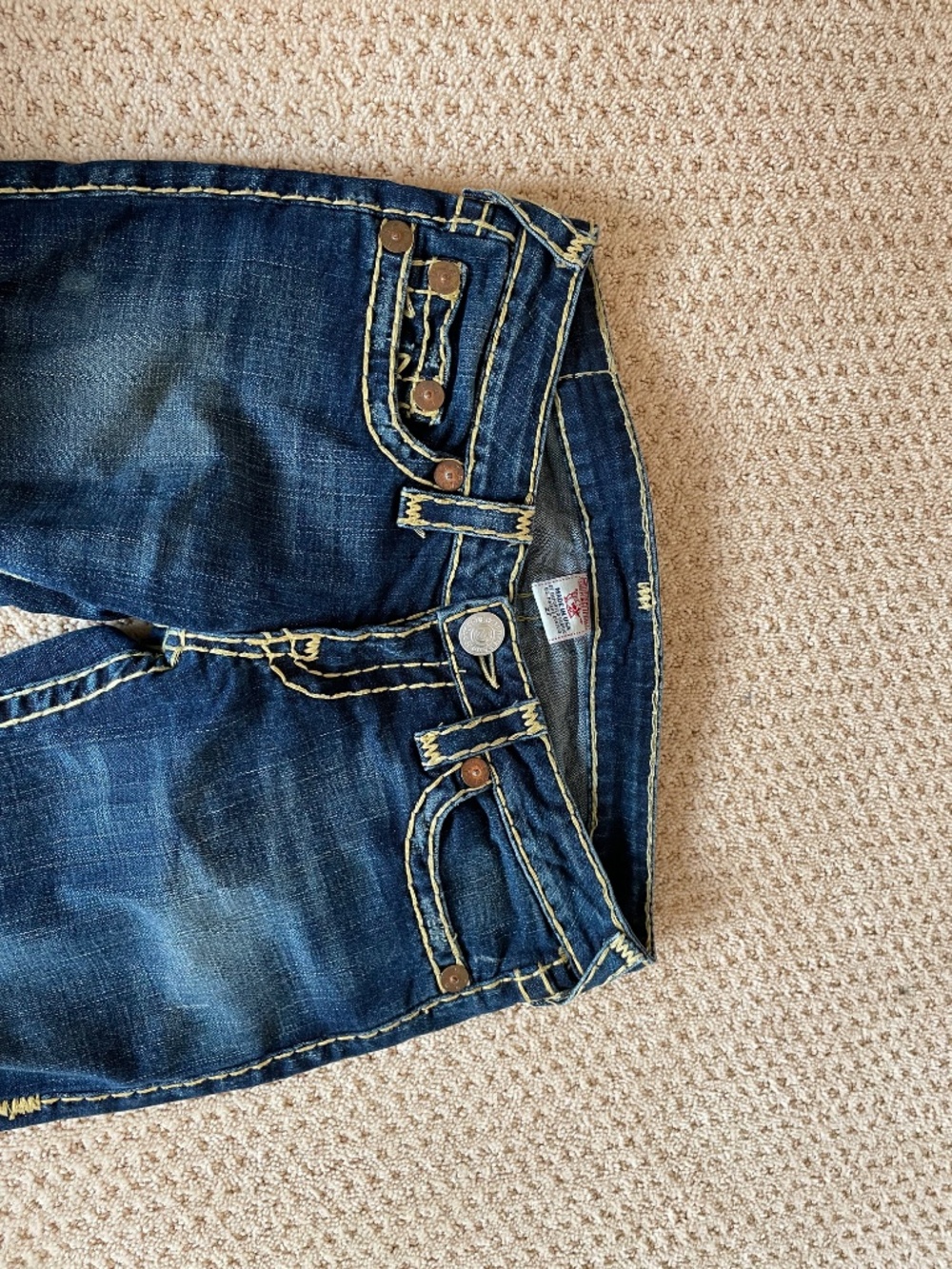 Vintage True Religion Julie Big T Super Skinny Jeans size 27 USA - Y2K Style - Picture 8 of 9